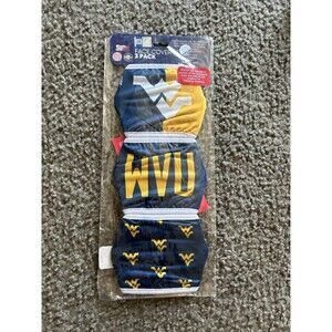 West Virginia University facemask 3-pack Combo Football nwt multicolor OS